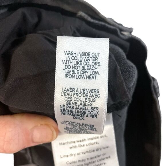 Frame Le Skinny de Jeanne Raw Hem Ankle Jeans in Black Grey Kinder, Size 28 - Picture 12 of 13